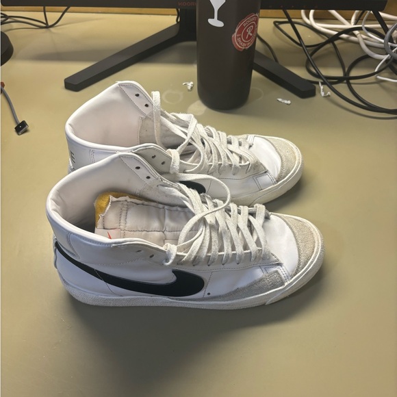 Nike White and Black High-Top Sneakers - Picture 1 of 3